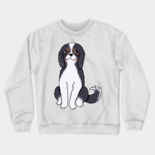 Tricolor cavalier king charles spaniel dog Crewneck Sweatshirt